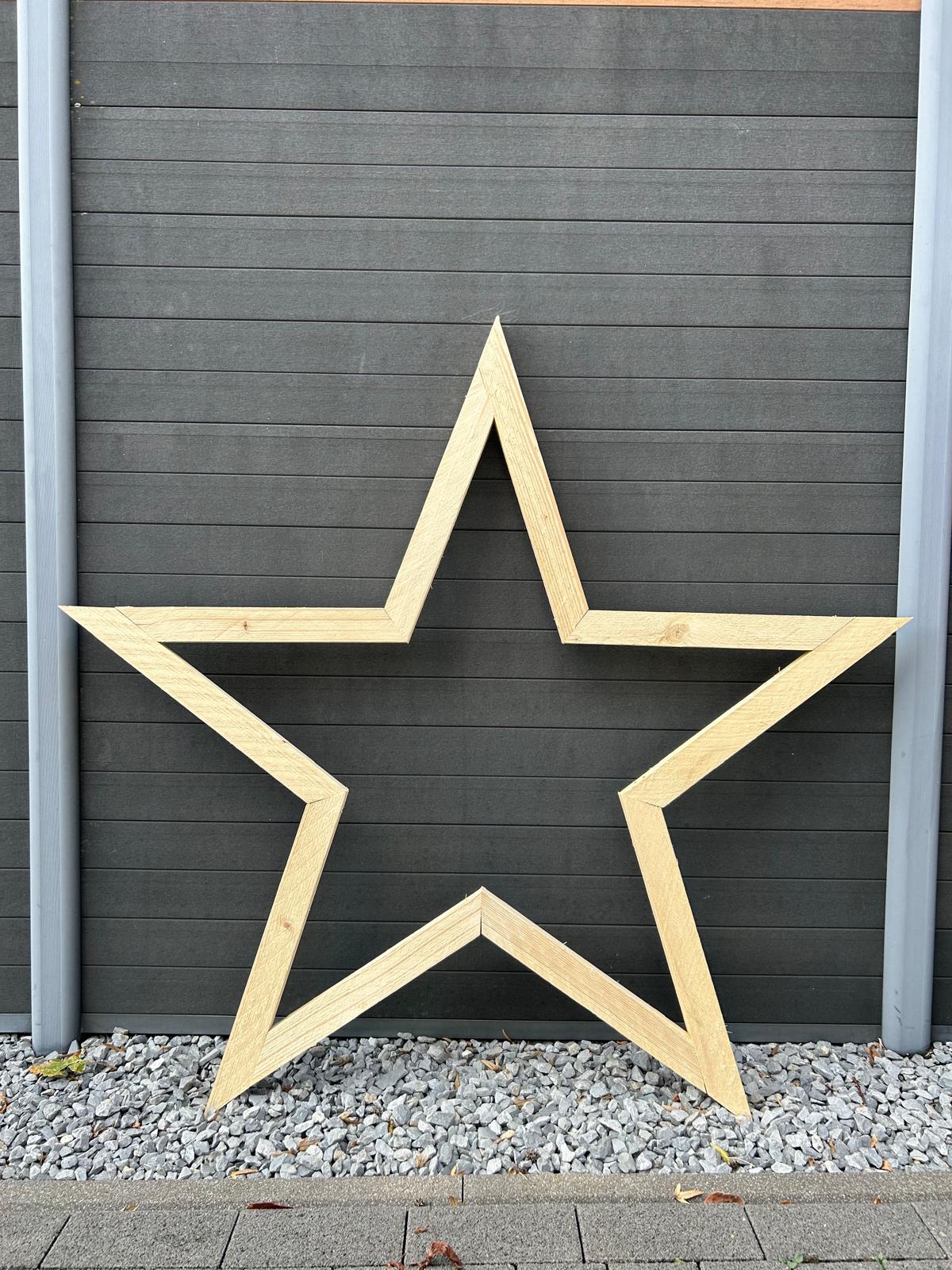 Dekorative Holzfiguren - Handgefertigt - Stabil - Stern oder Tannenbaum