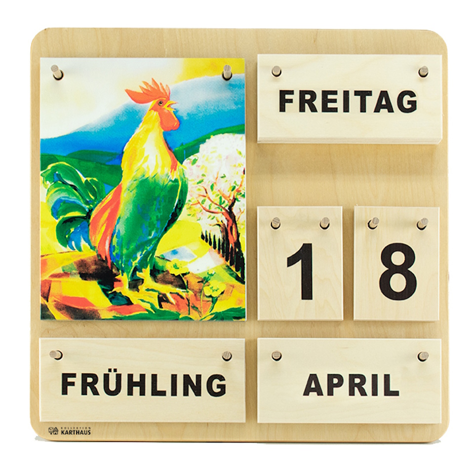 Dauerkalender aus Holz - Wand-, Tisch + Lernkalender - Handgefertigt - Verschiedene Motive